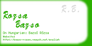 rozsa bazso business card